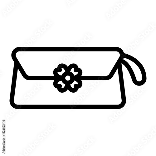 Clutch Vector Line Icon Design