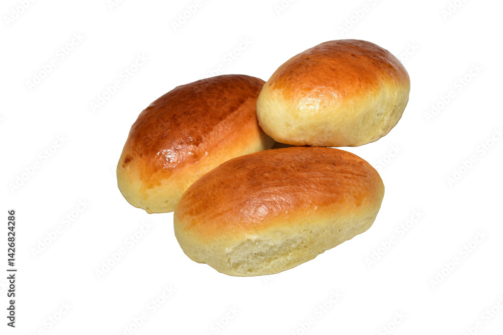 Sweet buns with filling lie on a PNG background. Sweet buns with filling lie on a PNG background.
