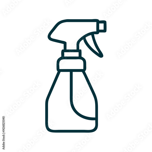 Spray Cleaner Bottle with Nozzle Icon Design