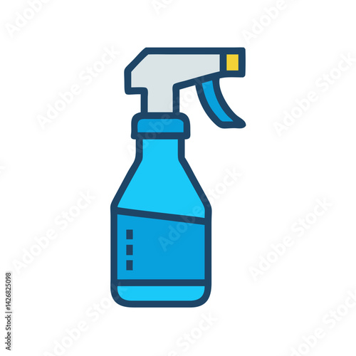 Spray Cleaner Bottle with Nozzle Icon Design