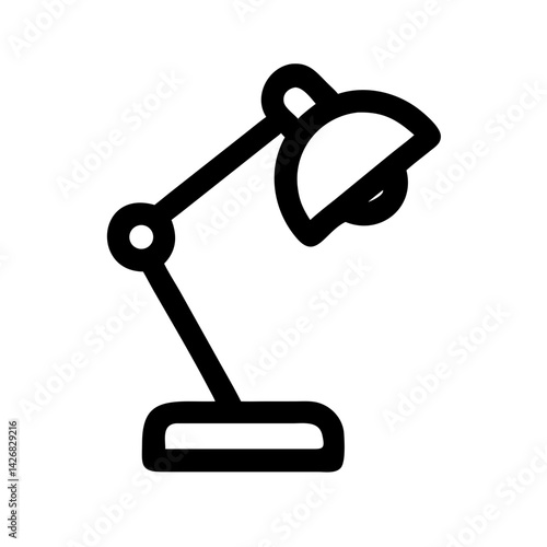 Study Desk Lamp with Adjustable Arm Icon Design