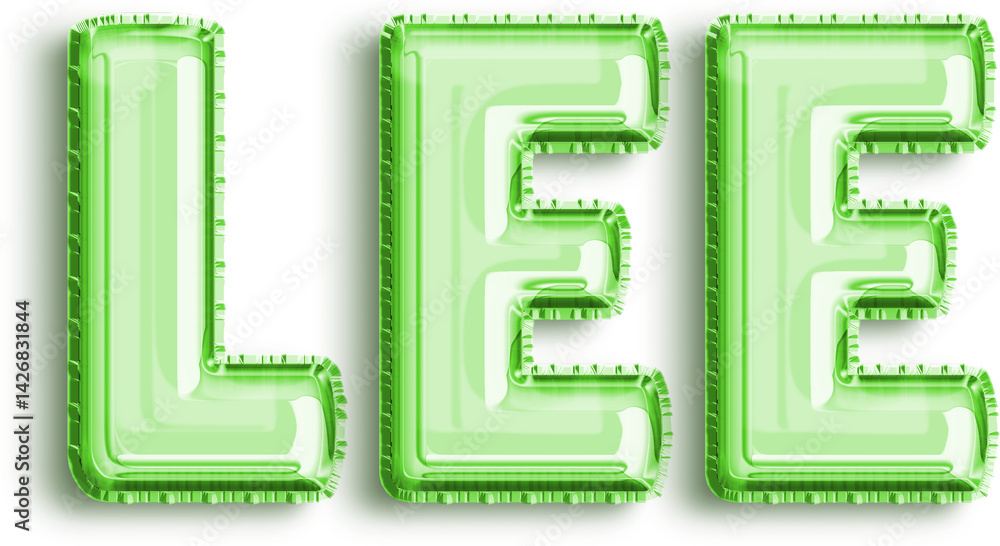 Lee Green Foil Balloon Uppercase Letters