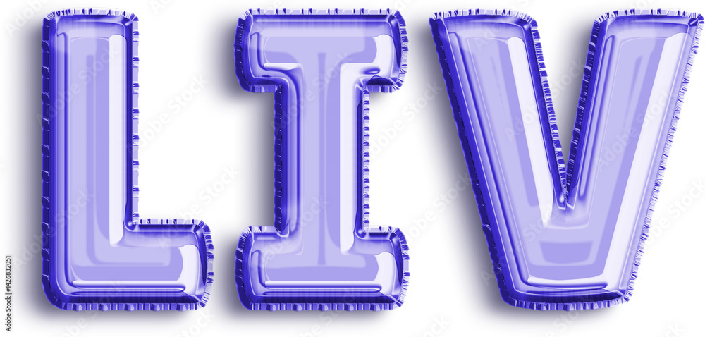 Liv Dark Foil Balloon Uppercase Letters