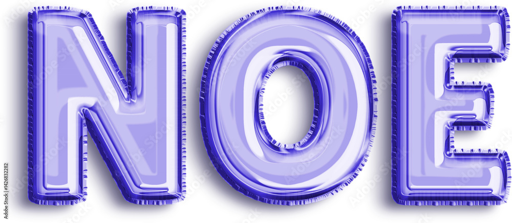 Noe Dark Foil Balloon Uppercase Letters