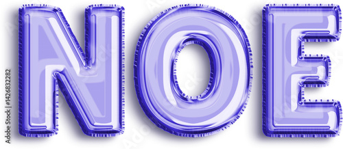 Obraz na płótnie Noe Dark Foil Balloon Uppercase Letters w salonie