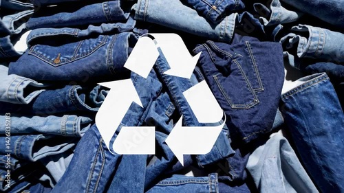 Sustainable denim recycling process highlighting ecofriendly textile solutions