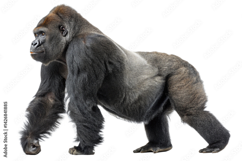Fototapeta premium Powerful Gorilla Full Body Studio Shot