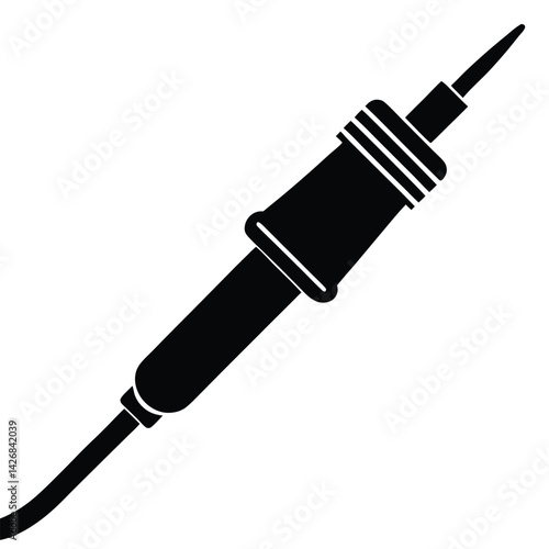 Isolated Black Vector circuit tester on white background