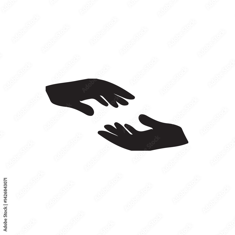 Obraz premium hand with black and white