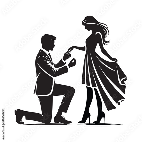 Elegant Proposal Silhouette
