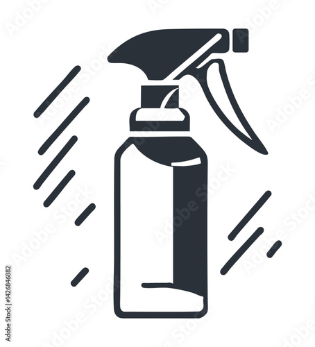Butelka ze spryskiwaczem spray ilustracja