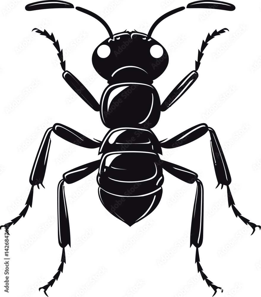 vector illustration of a black ant vector illustration of a black ant