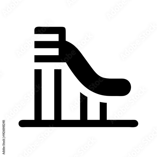 Water Park Slide Attraction Icon Design