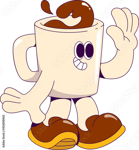 Groovy Coffee Mascot