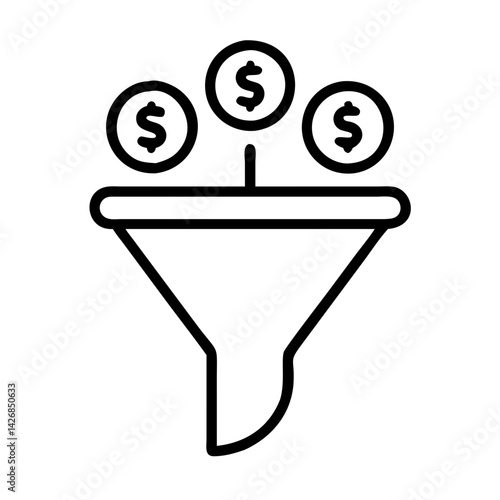 Money funnel income stream financial growth investment strategy business conversion rate funnel marketing