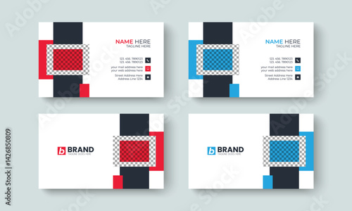 Corporate modern creative and simple business card design layout template. Template design for business card, visiting Card, identity card, contact, branding, stationery design template.