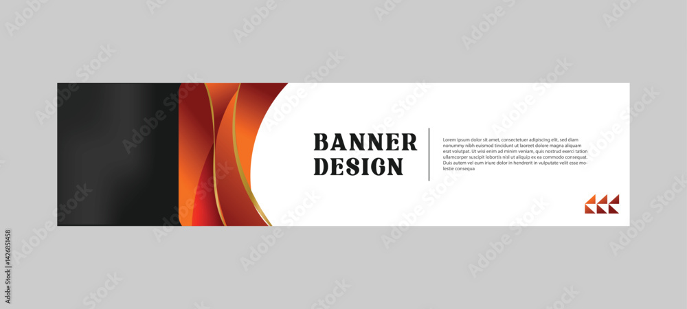 Fototapeta premium Business web horizontal banner template concept