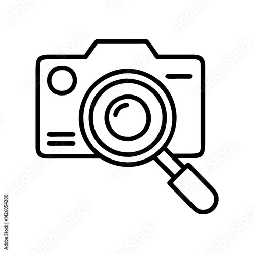 Camera search photography photo lens zoom find image picture graphic art equipment tool icon