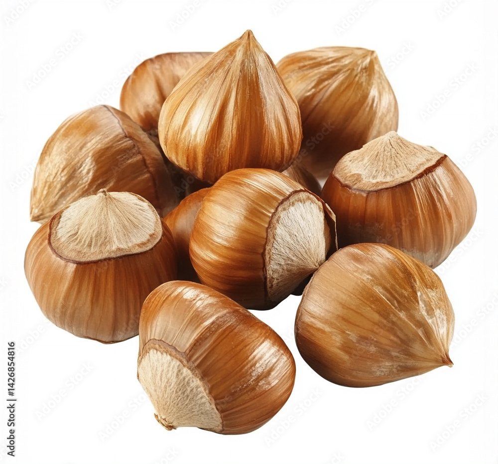 hazelnuts isolated on white hazelnuts isolated on white