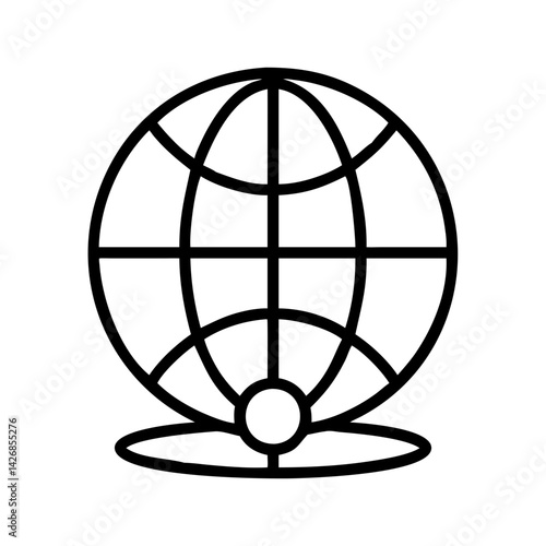 Globe world earth map geography global international travel continent country nation outline icon