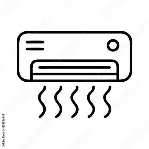 Air conditioner cooling system hvac climate control ventilation technology appliance illustration icon design