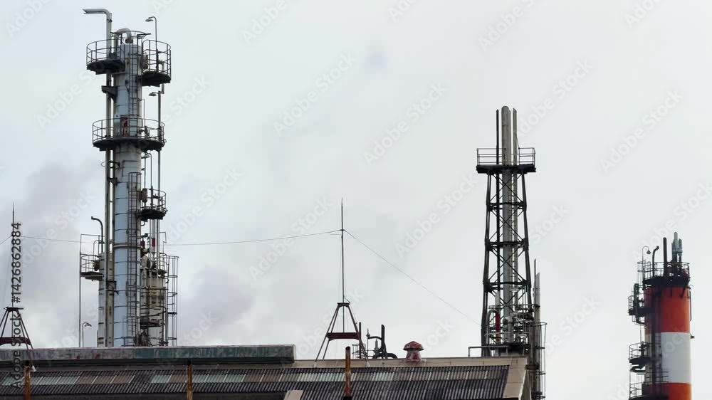 浮島町 川崎製油所の建造と排出される蒸気 浮島町 川崎製油所の建造と排出される蒸気