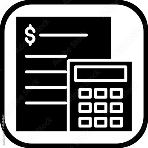 Tax form Icon style