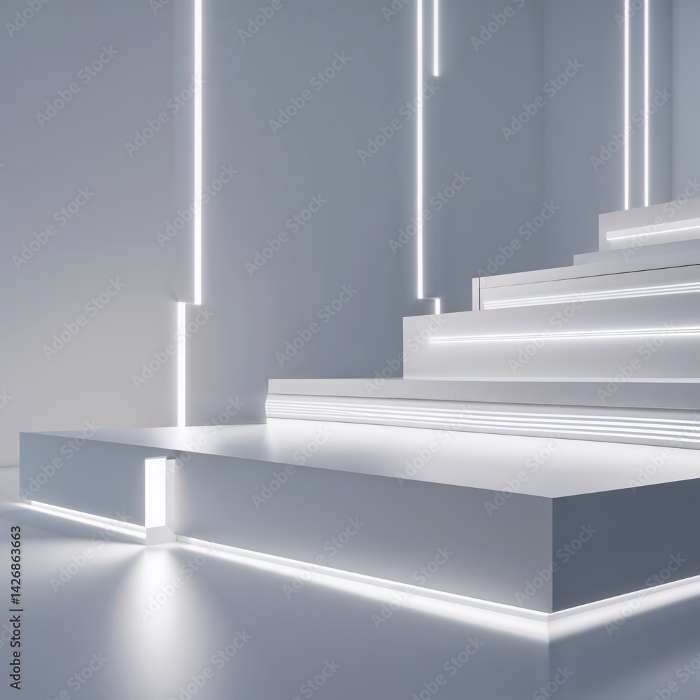 Fototapeta premium staircase in a white house