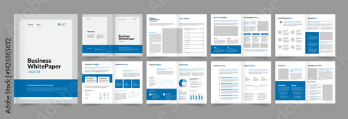 Business whitepaper and whitepaper layout template