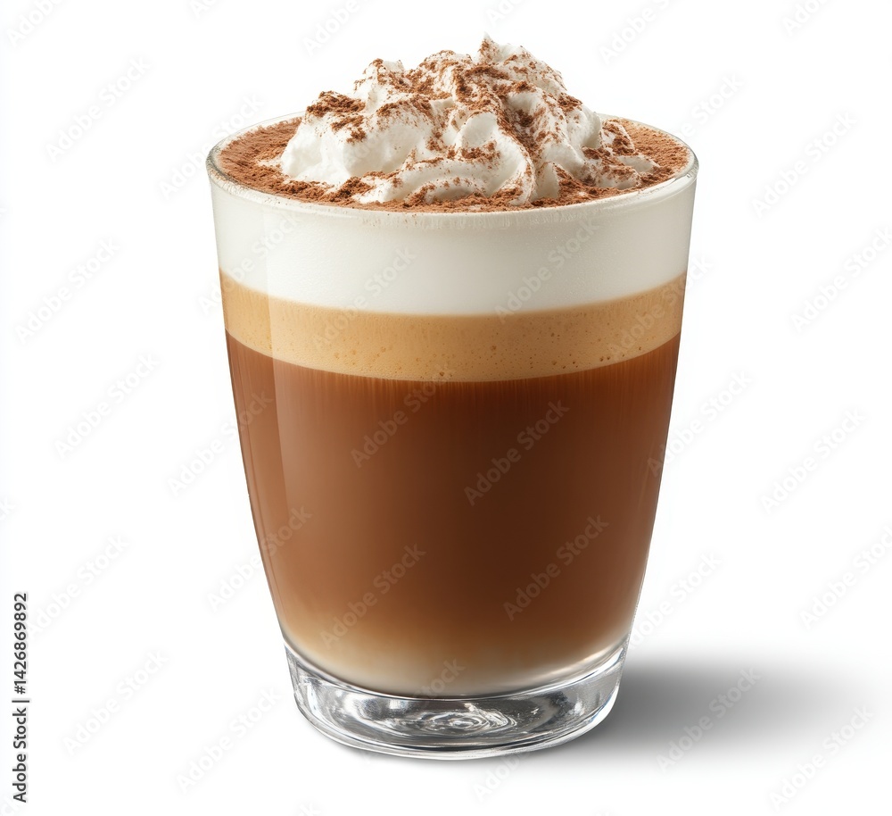 Layered coffee drink with whipped cream and cocoa (1) Layered coffee drink with whipped cream and cocoa (1)