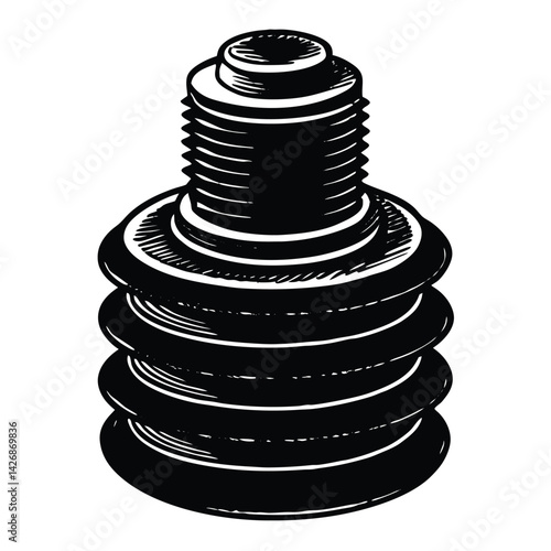 Isolated Black Vector insulator on white background 