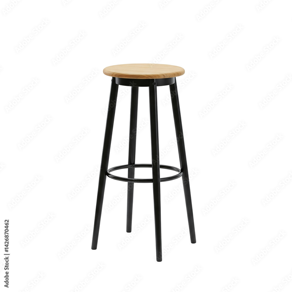 Tall stool with circular seat and no back Tall stool with circular seat and no back
