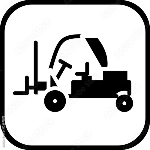 Forklift vector icon style