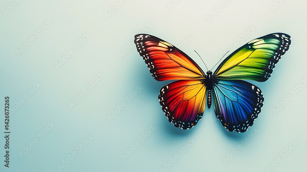 Obraz premium Butterfly draws beauty from colorful garden scene high resolution picture