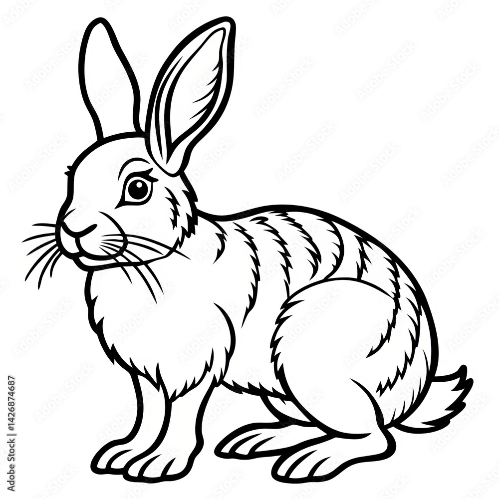 Rabbit Line Art Rabbit Line Art