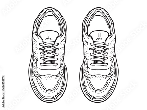 Weightlifting shoes line art for enhancing powerlifting and weight training