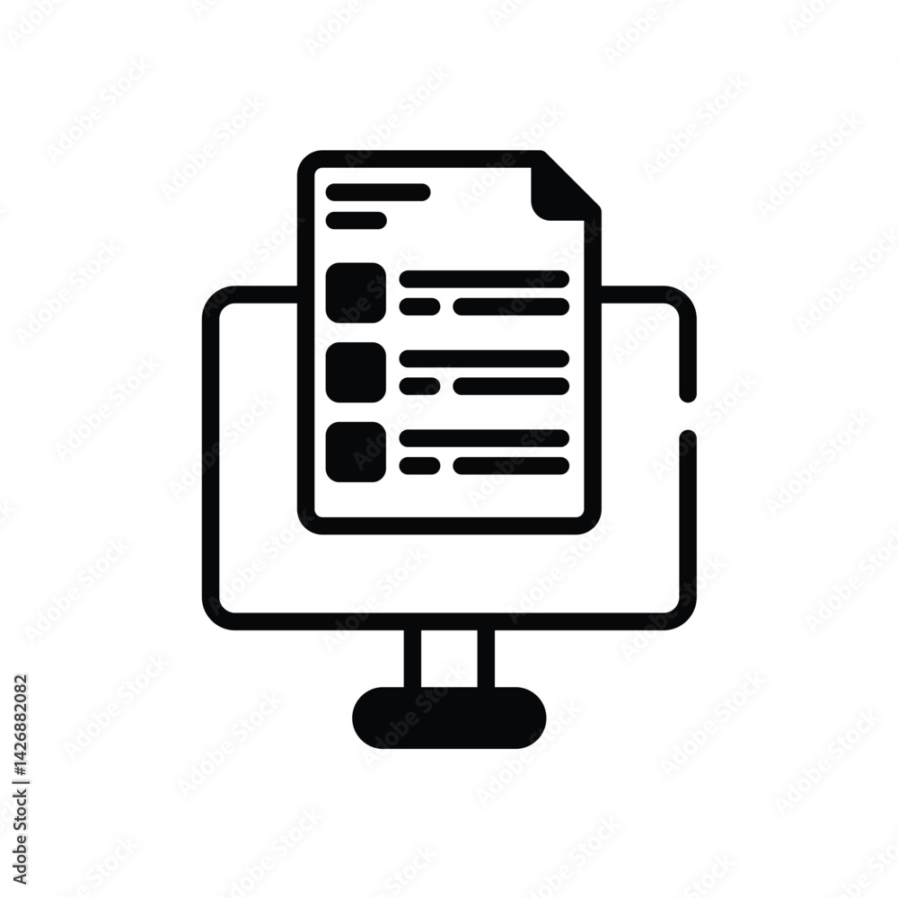 Online Learning Icon vector stock illustration Online Learning Icon vector stock illustration