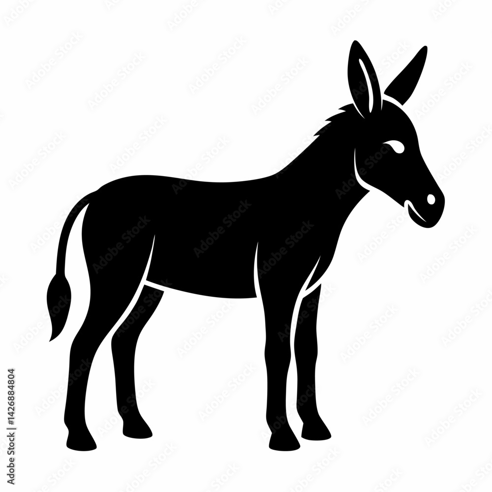 Fototapeta premium new Donkey animals vector icon on white background