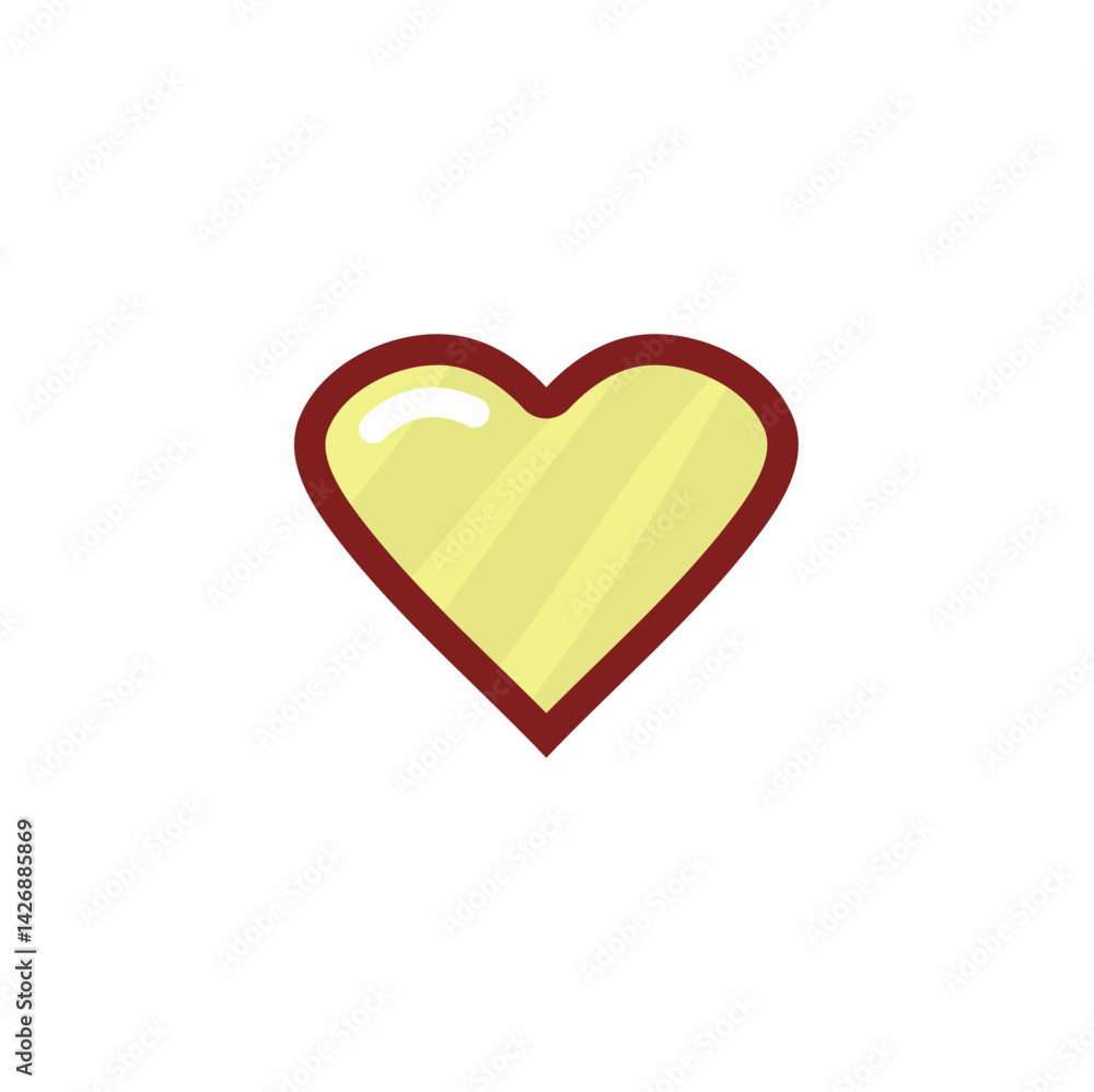 Cute heart sticker icon. Vector illustration Cute heart sticker icon. Vector illustration