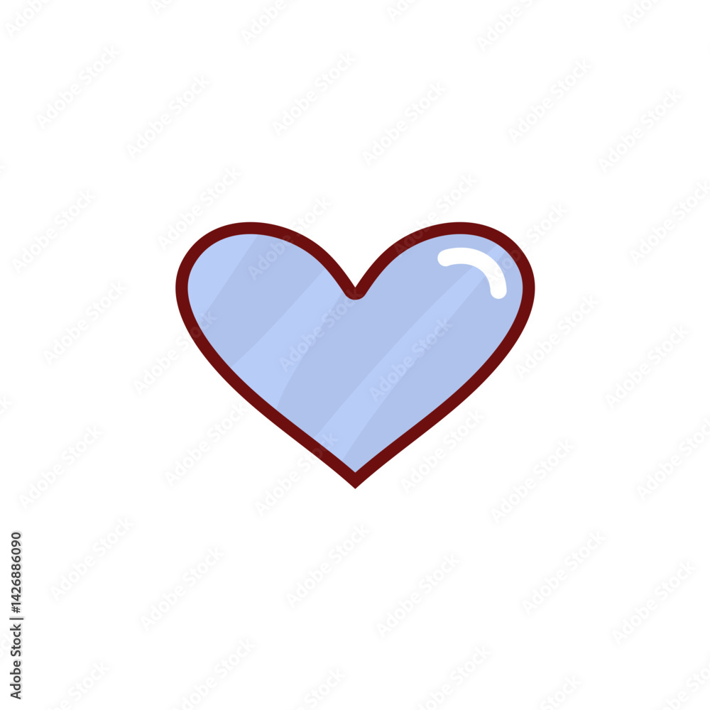 Cute heart sticker icon. Vector illustration Cute heart sticker icon. Vector illustration