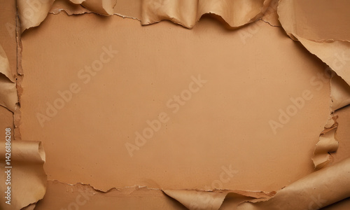 Obraz na płótnie A simple paper with a hole cut out, useful for various purposes w salonie