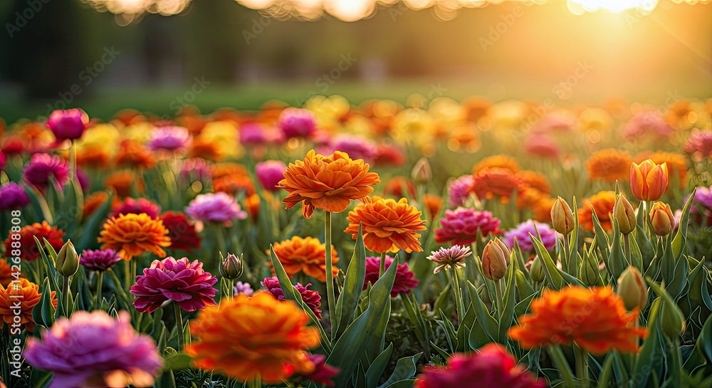 Vibrant Colorful Flower Garden Soft Focus Background Abstract Floral Nature Dreamy Bokeh Summer Spring Vibrant Colorful Flower Garden Soft Focus Background Abstract Floral Nature Dreamy Bokeh Summer Spring