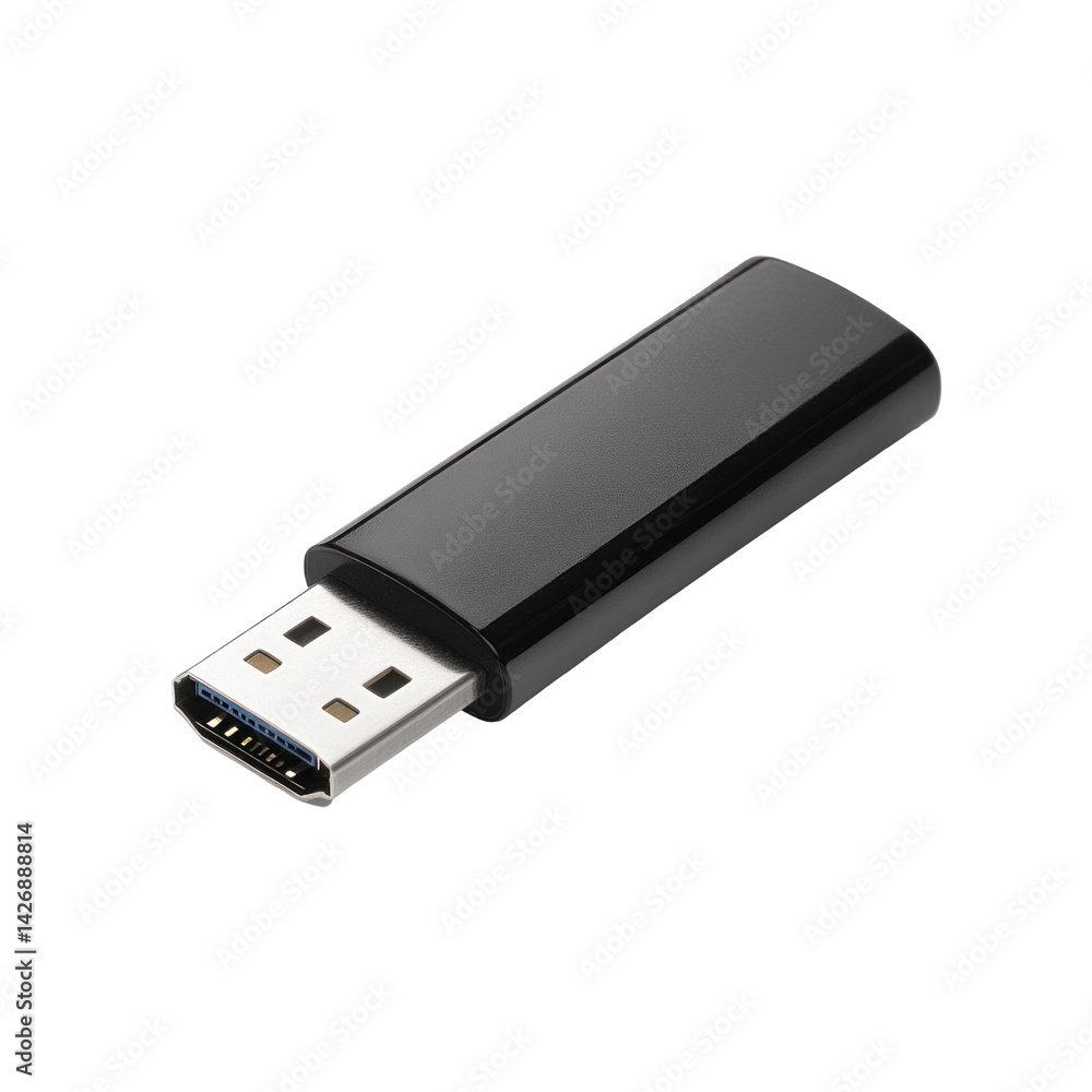 Usb Flash Drive With Swivel Cover Isolated isolated on a transparent background Usb Flash Drive With Swivel Cover Isolated isolated on a transparent background