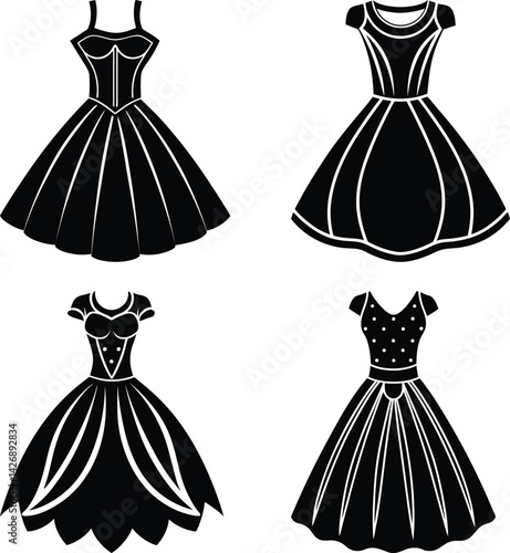 Dressing silhouette vector