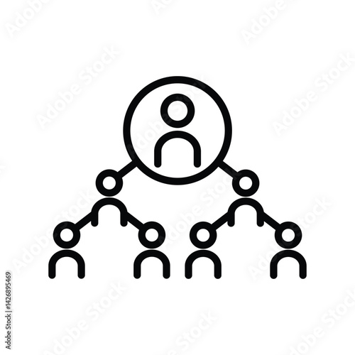 Organization structure icon vector design illustration