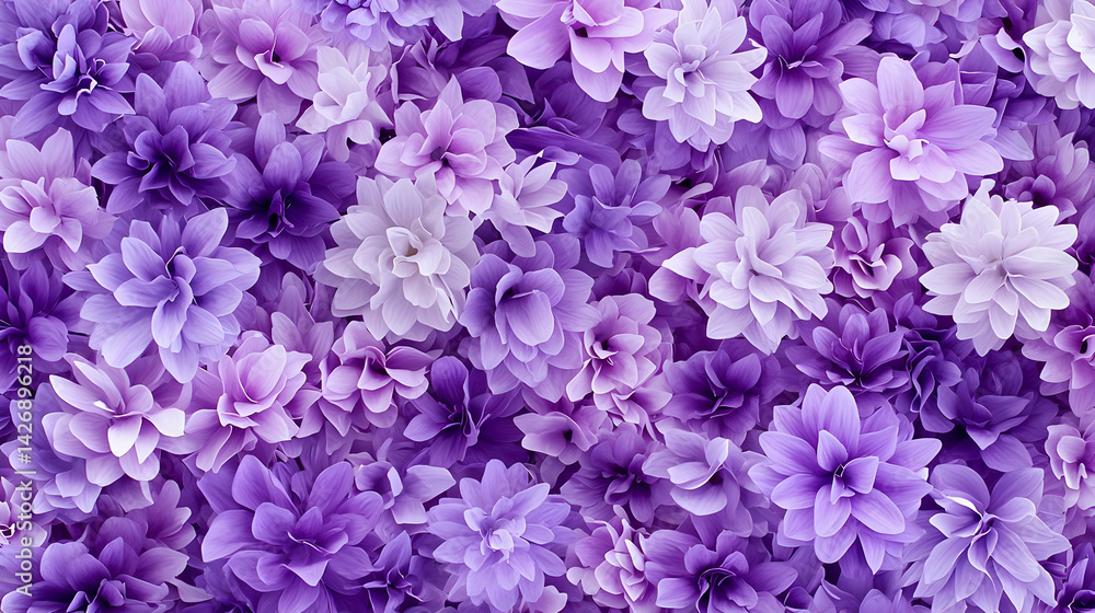 Obraz premium Abstract Floral Pattern With Shades Of Purple And Pink