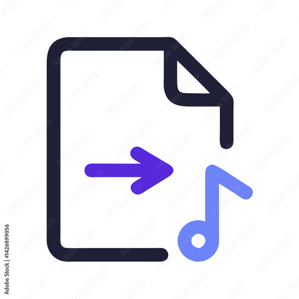 Import Music File Icon: Add Song to Document Import Music File Icon: Add Song to Document