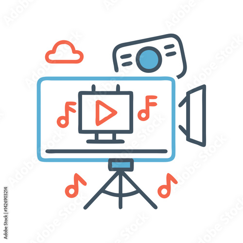 Musical video creation with professional camera and cloud storage