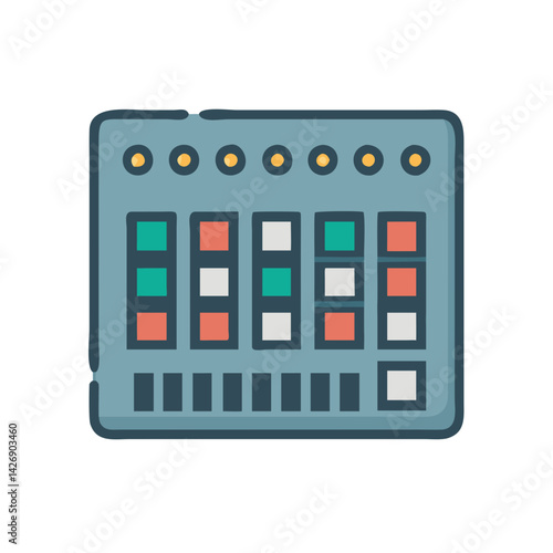 Simple Vector Music Production Sampler Beat Machine Icon