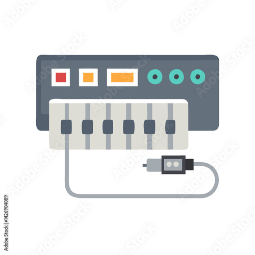Synthesizer audio interface vector, musical instrument sound equipment